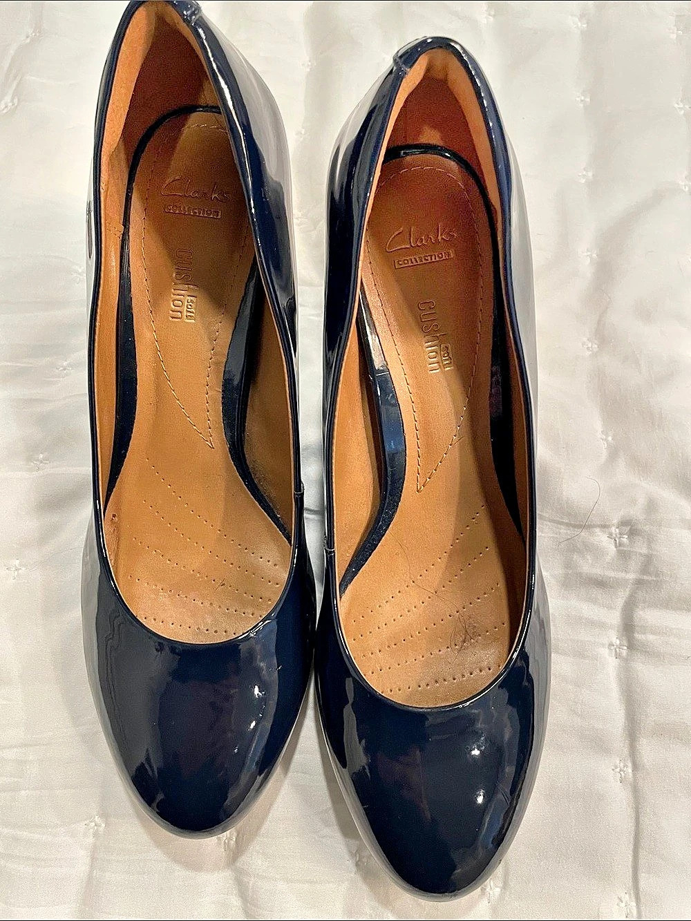 Clarks Brier Dolly Patent Pumps Blue US 9M